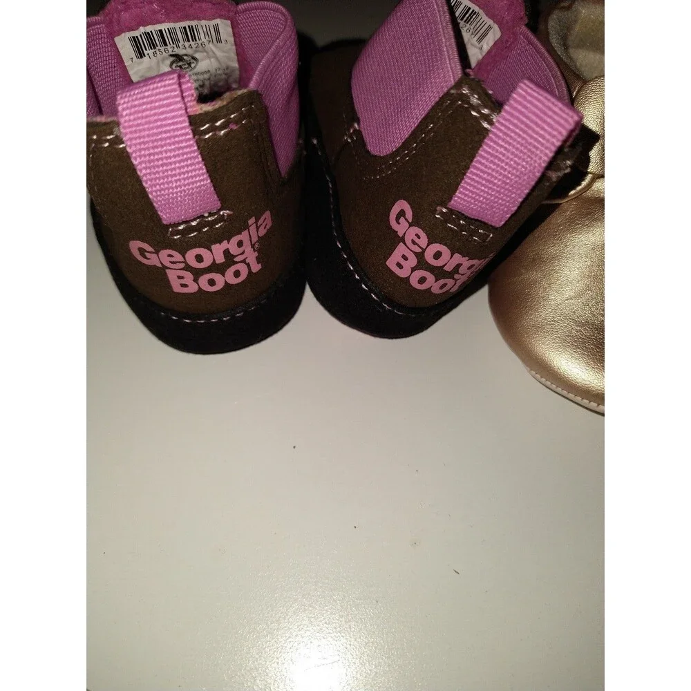 Baby Girl Shoe Bundle - Georgia Boots(0-6mo) & Target(0-3mo)